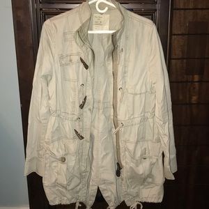 Free people Cream cargo jacket.